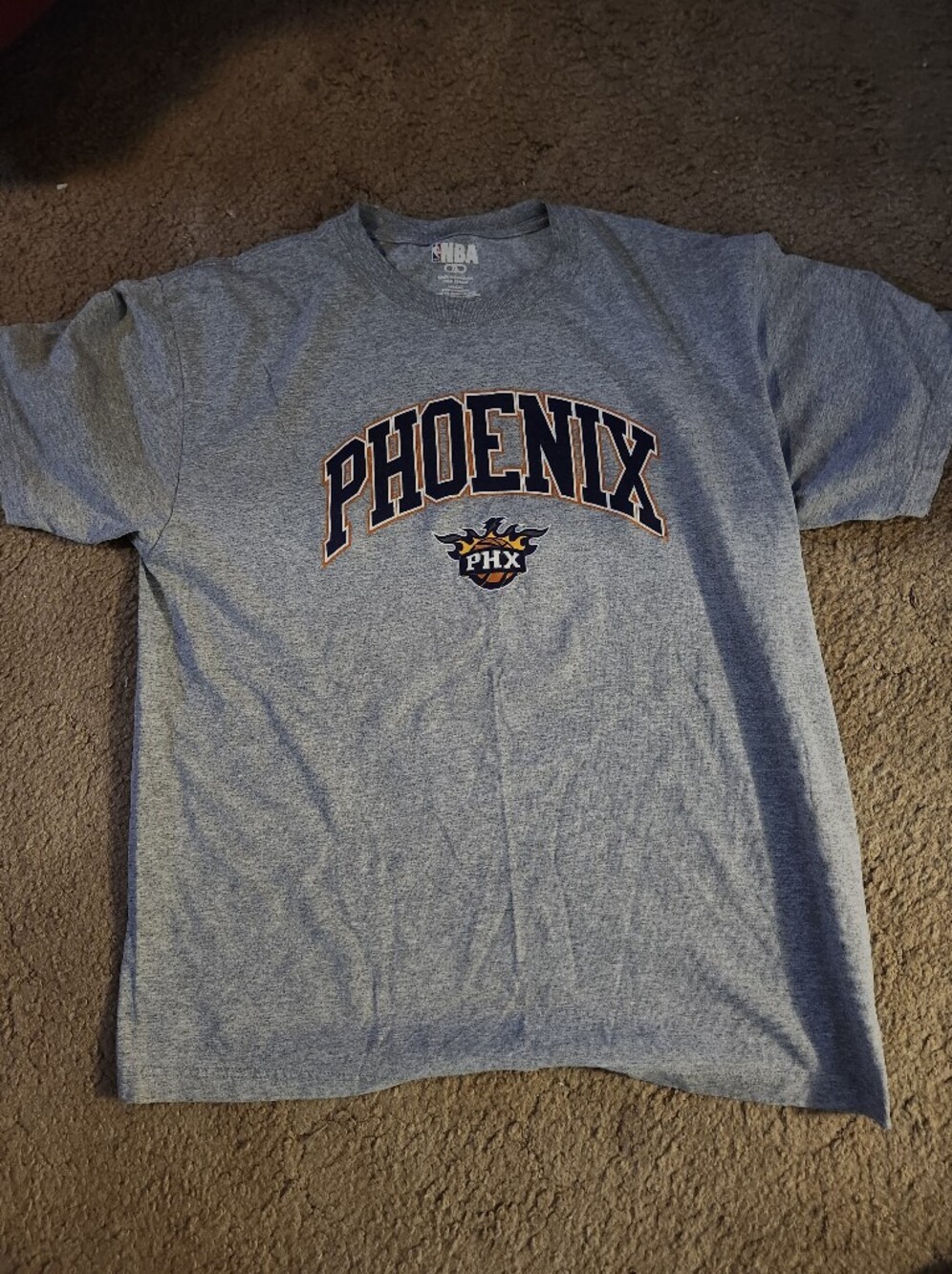NBA Phoenix Suns Arch Logo Steve Nash #13 Gray T-Shirt
